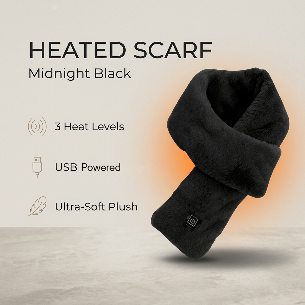 Chaléa heated scarf in Black