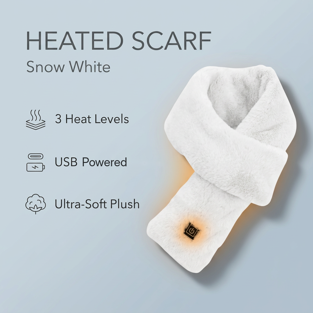 Chaléa heated scarf in White